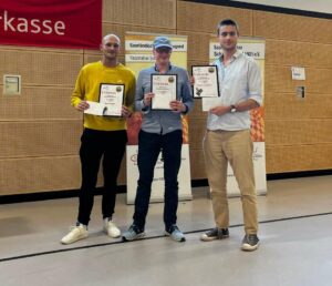 So sehen Sieger aus: (v.l) Florian Staufer, Jens Schmuda, Titouan Le Yaouanc